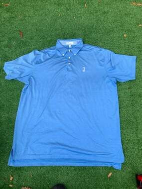 Peter Millar Summer Comfort XL Blue Performance Golf Polo